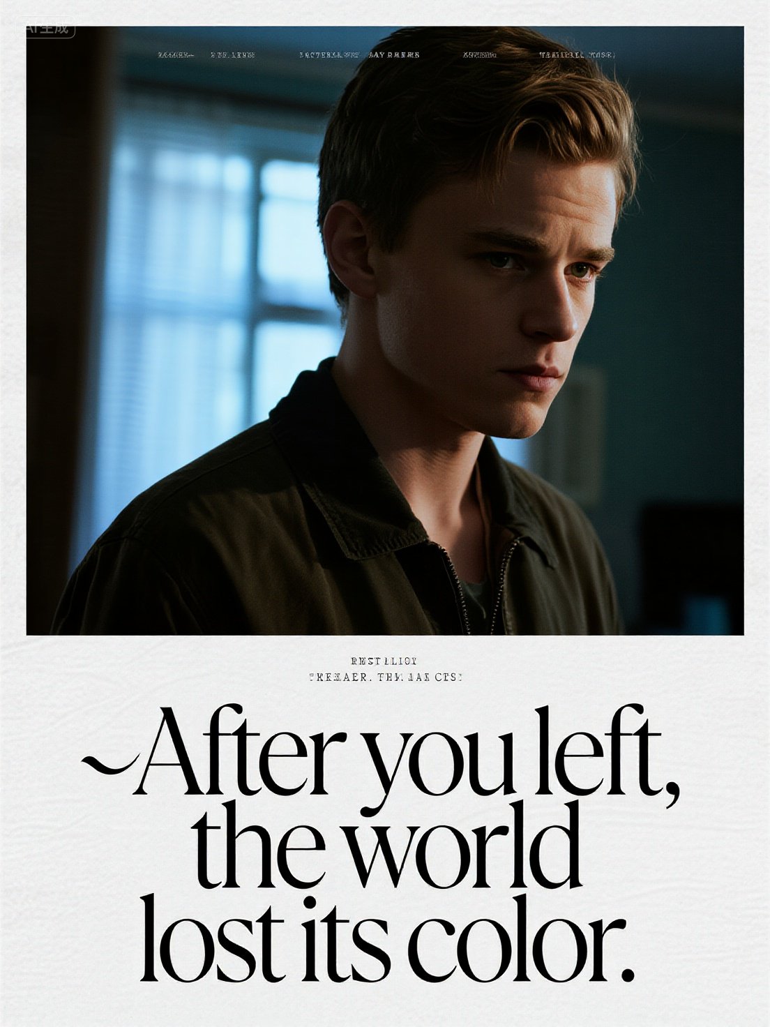 After you left, the world lost its color