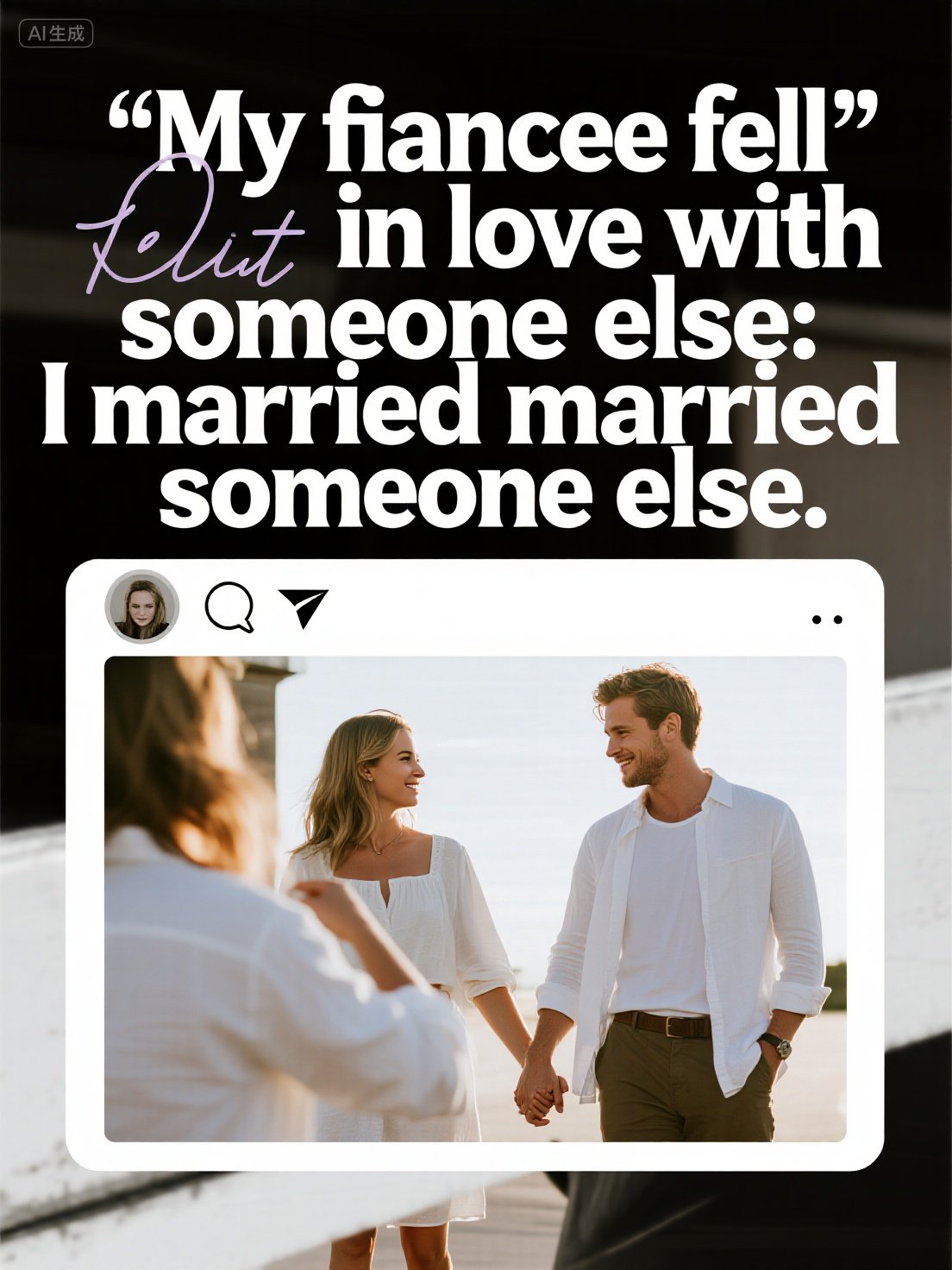 My fiancee fell in love with someone else: I married someone else