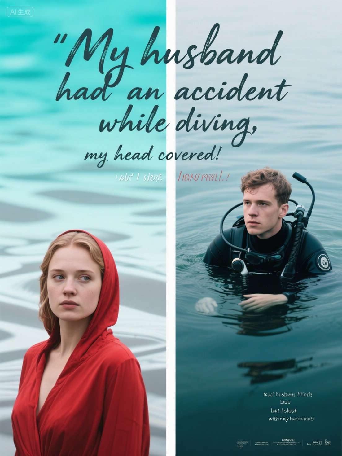 My husband had an accident while diving, but I slept with my head covered