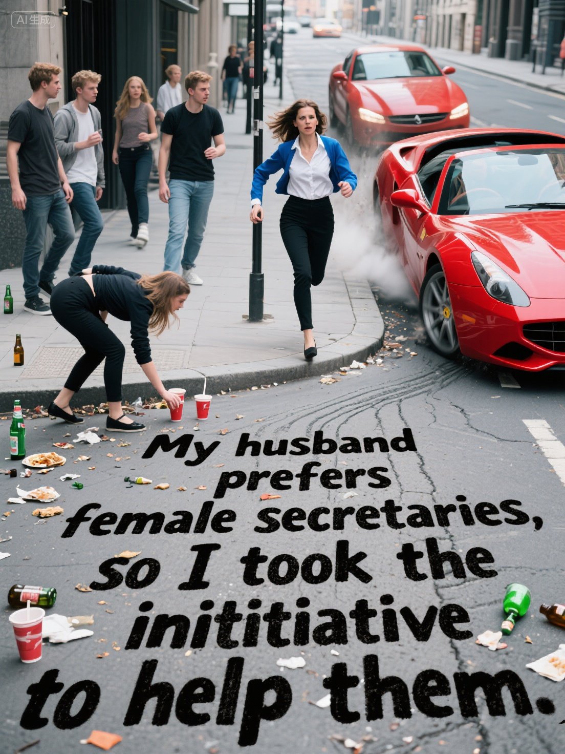 My husband prefers female secretaries, so I took the initiative to help them