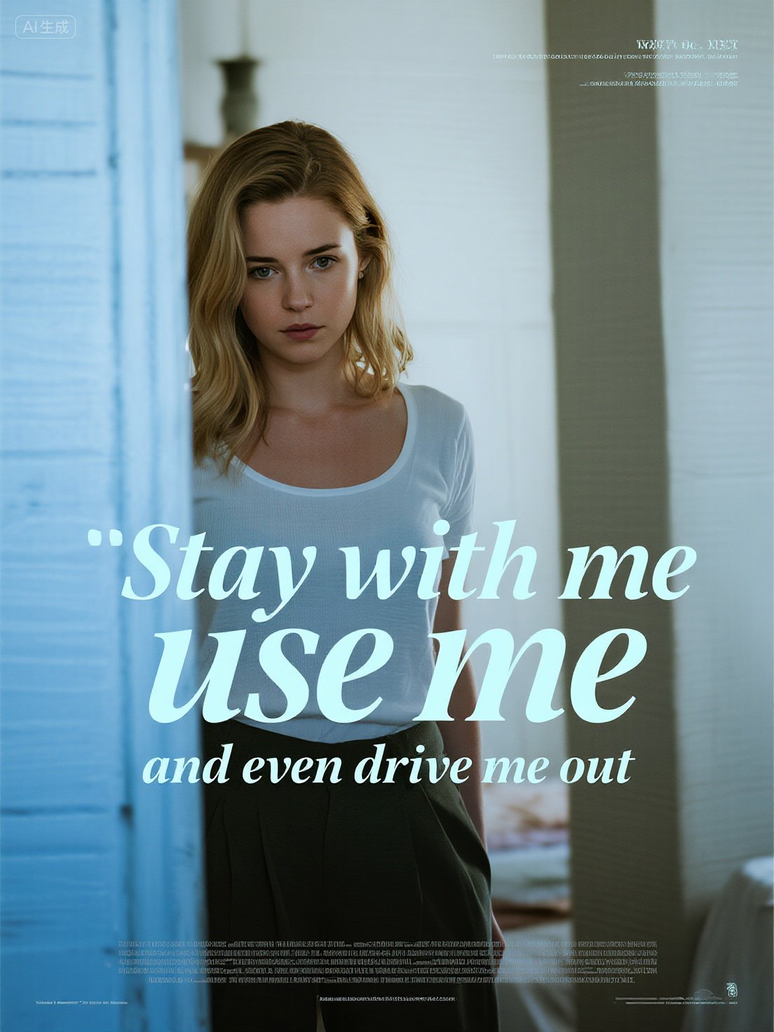Stay with me, use me, and even drive me out