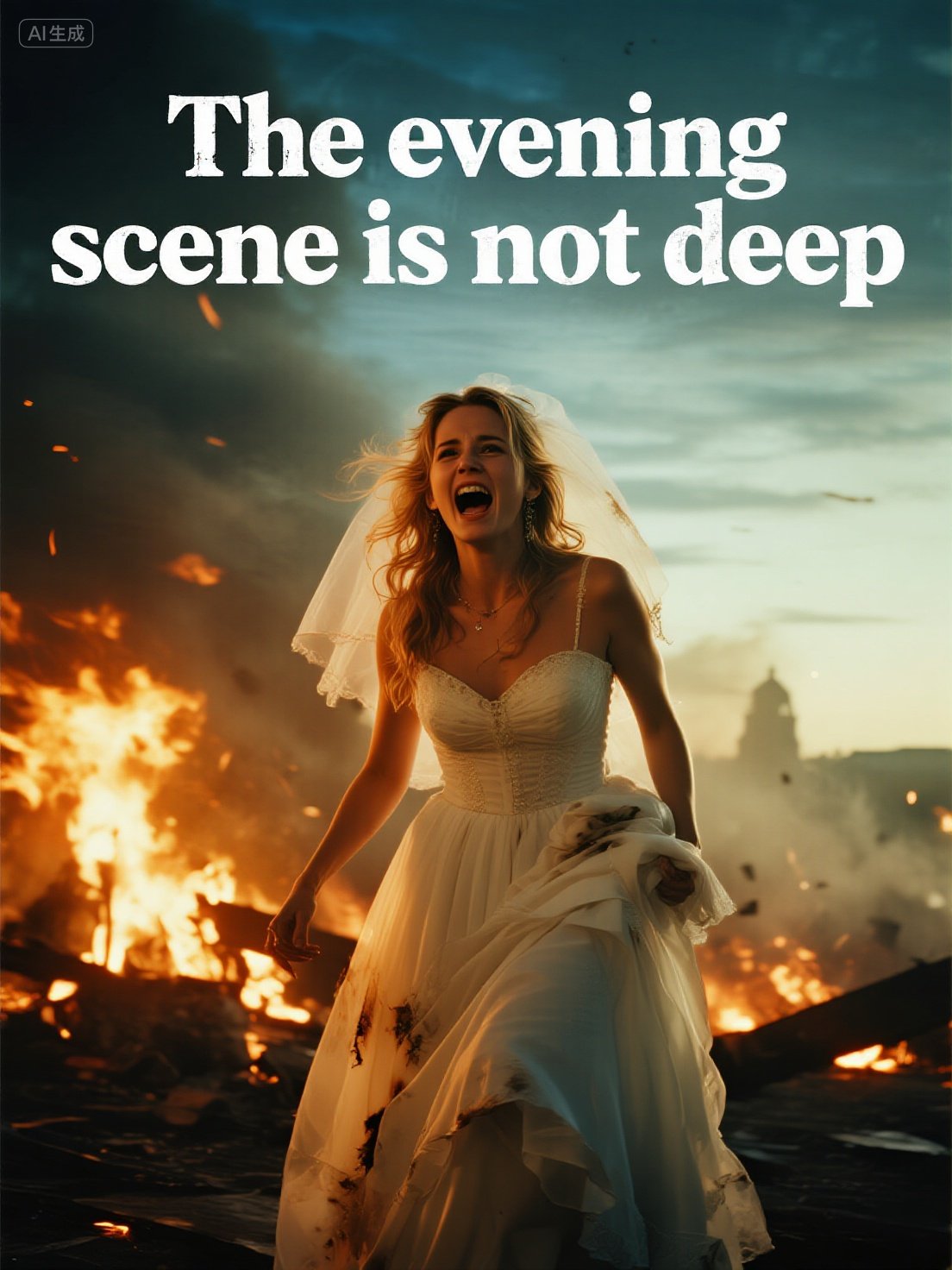 The evening scene is not deep