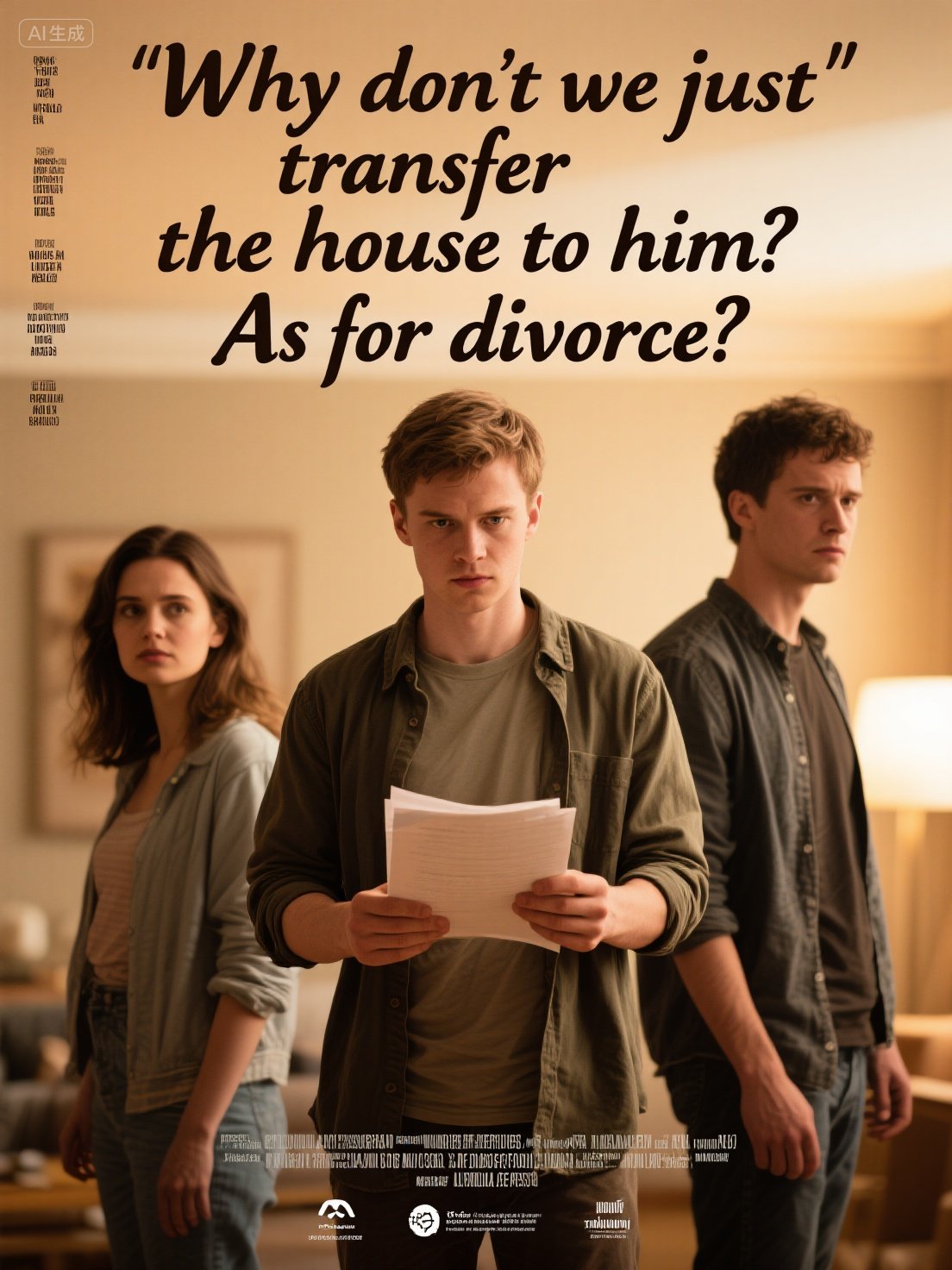 Why don't we just transfer the house to her? As for divorce?