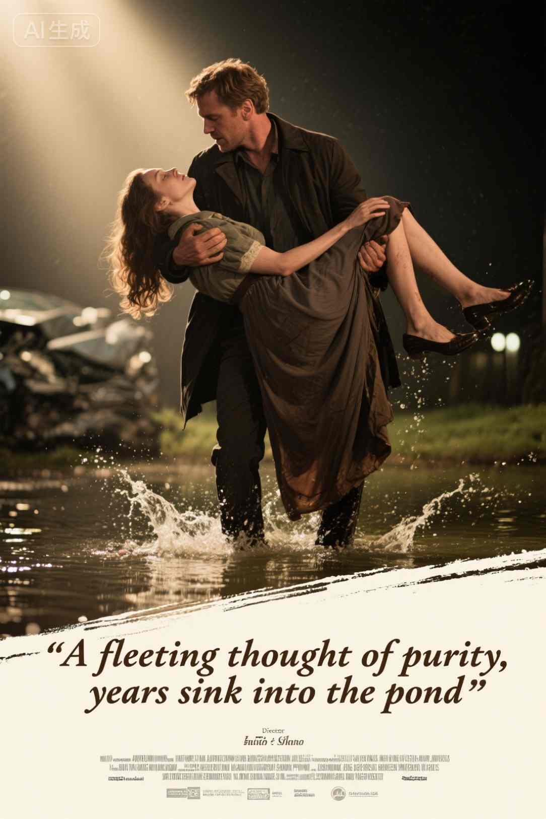 A fleeting thought of purity, years sink into the pond