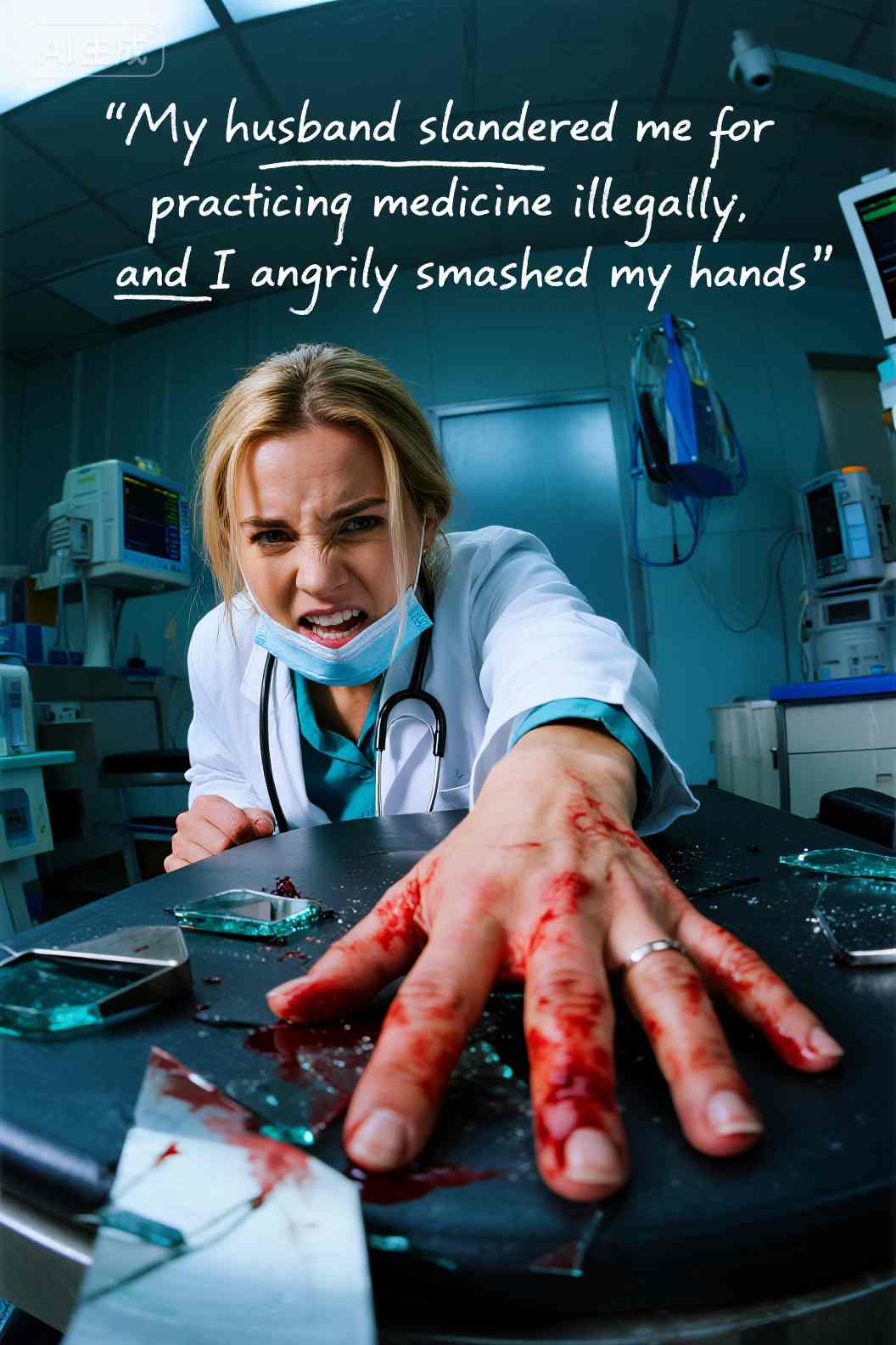 My husband slandered me for practicing medicine illegally, and I angrily smashed my hands