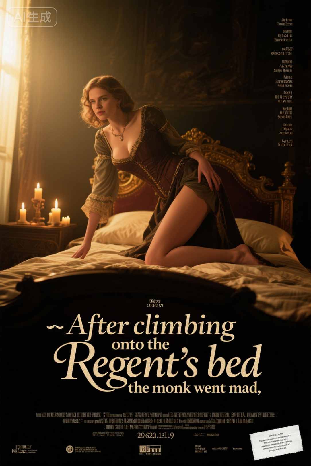 After climbing onto the Regent's bed, the monk went mad