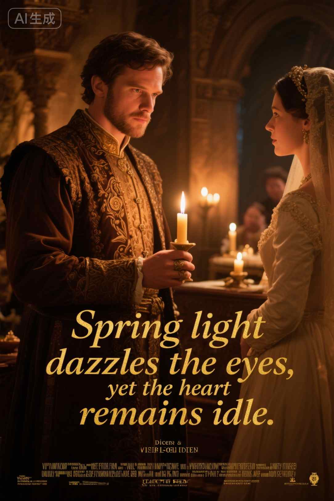 Spring light dazzles the eyes, yet the heart remains idle