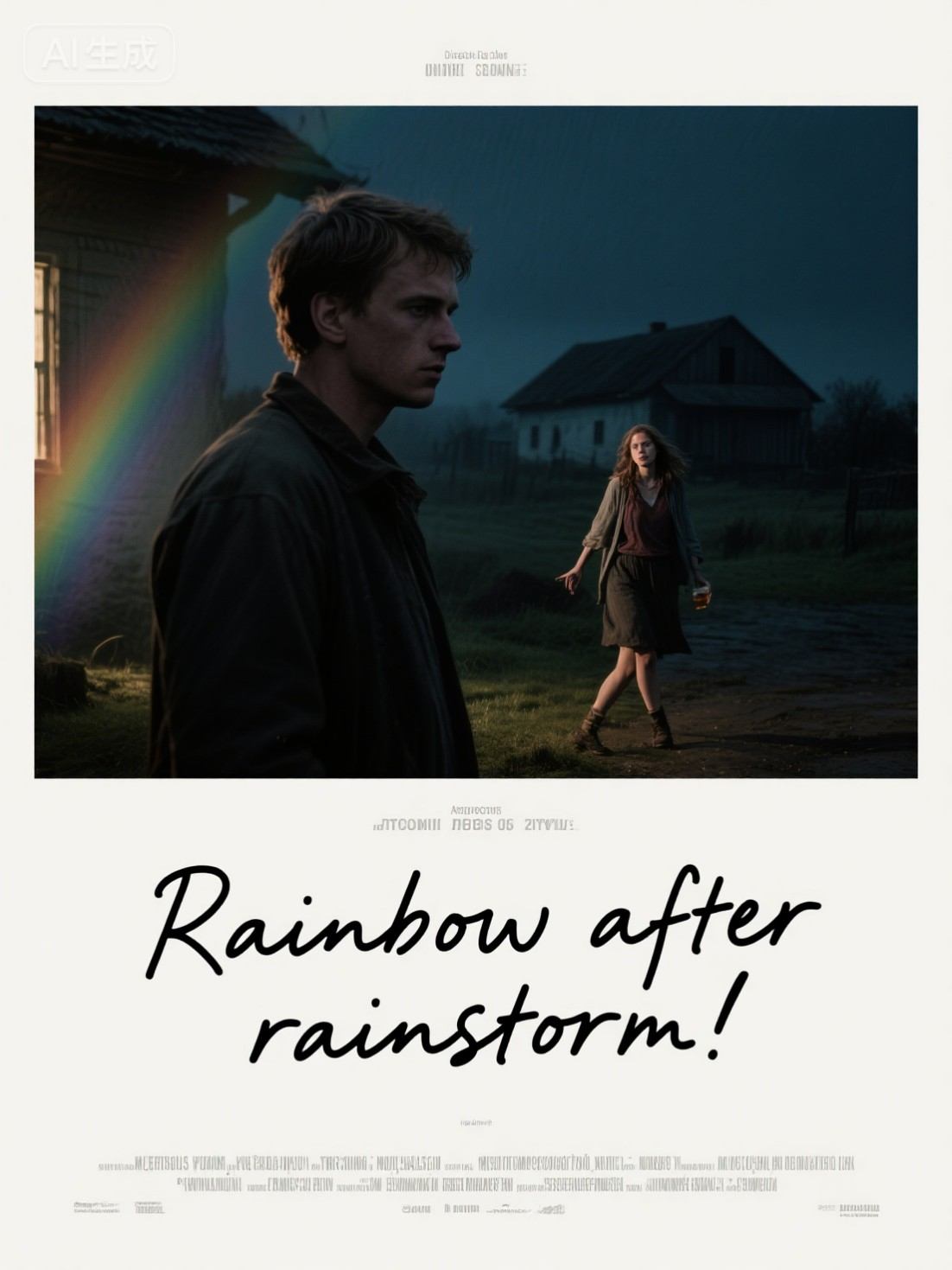 Rainbow after rainstorm