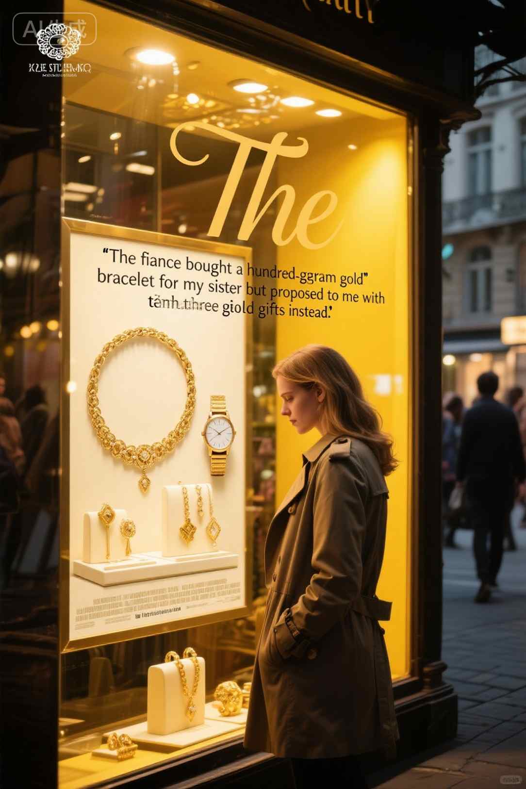 The fiance bought a hundred-gram gold bracelet for my sister but proposed to me with three gold gifts instead