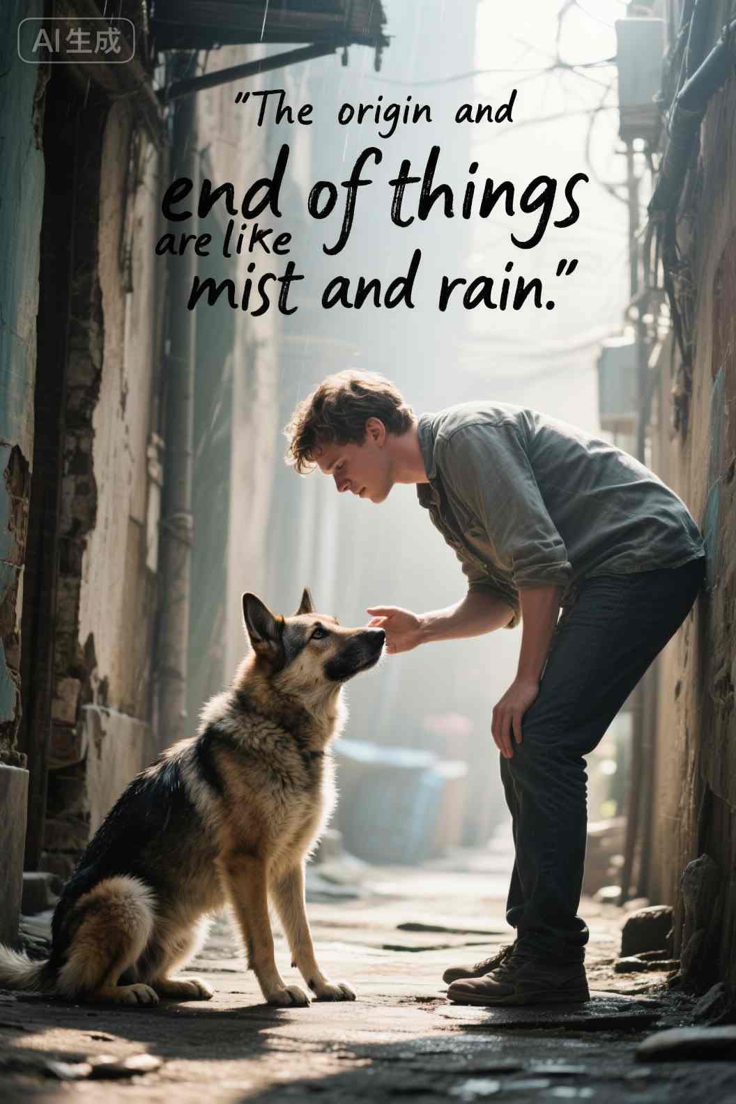 The origin and end of things are like mist and rain