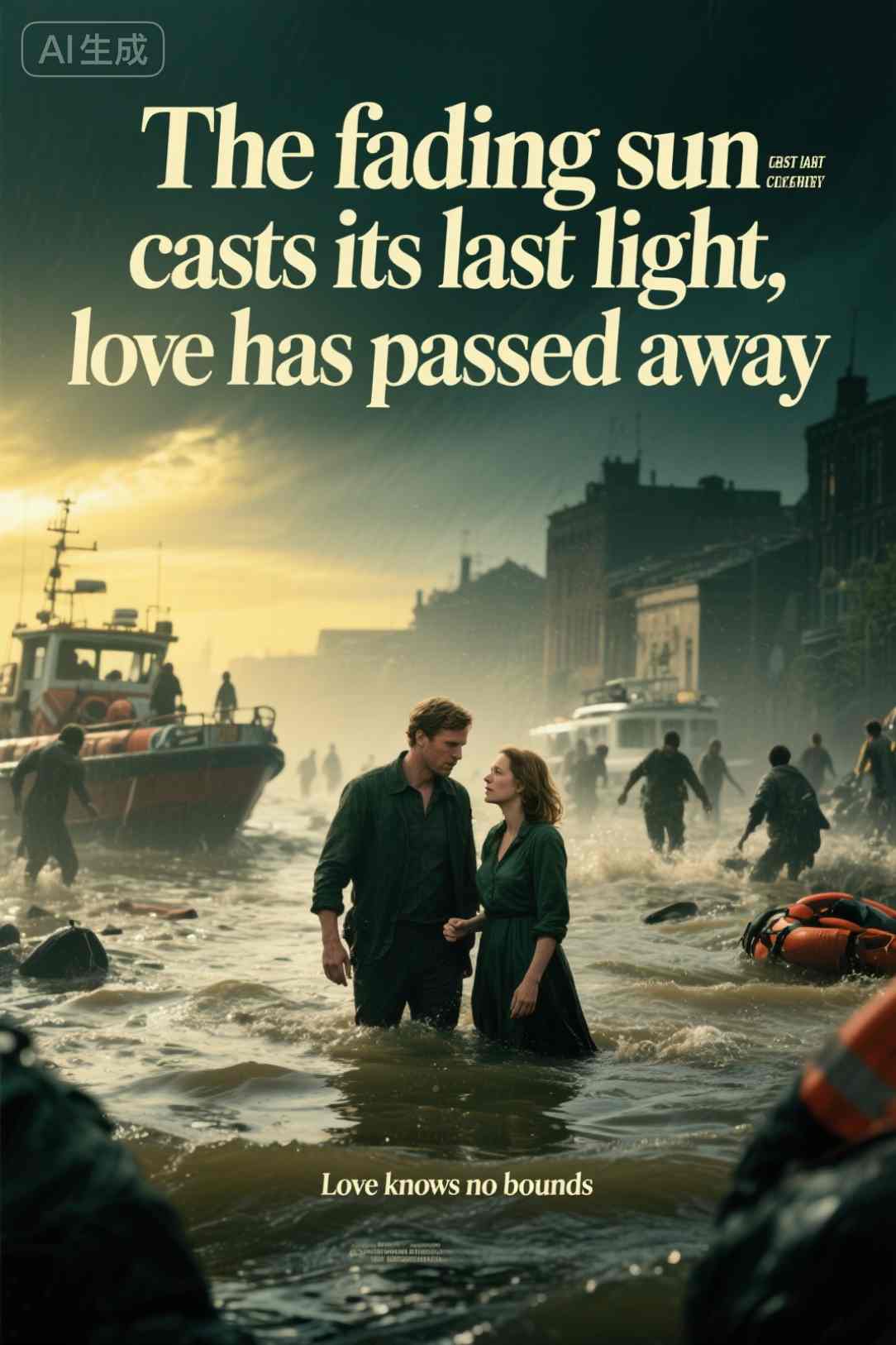 The fading sun casts its last light, love has passed away